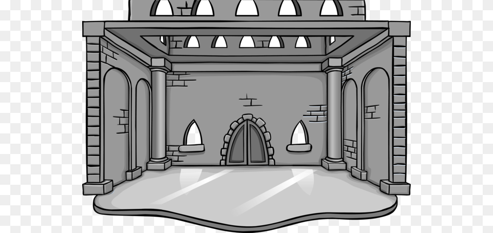 Grey Ice Castle Club Penguin Igloo, Arch, Architecture, Indoors, Altar Free Png Download