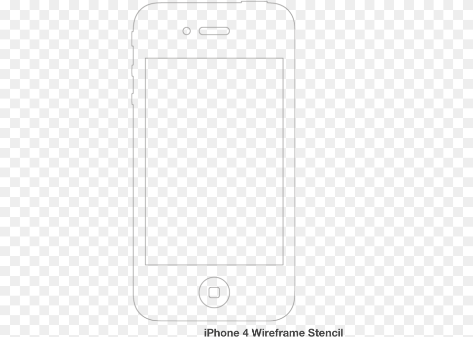 Grey Iphone Wireframe, Electronics, Mobile Phone, Phone Free Png