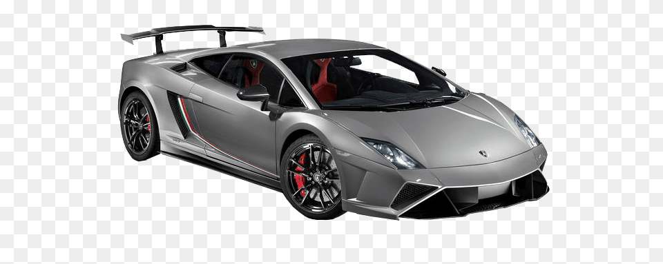 Grey Lamborghini, Car, Vehicle, Coupe, Transportation Png Image