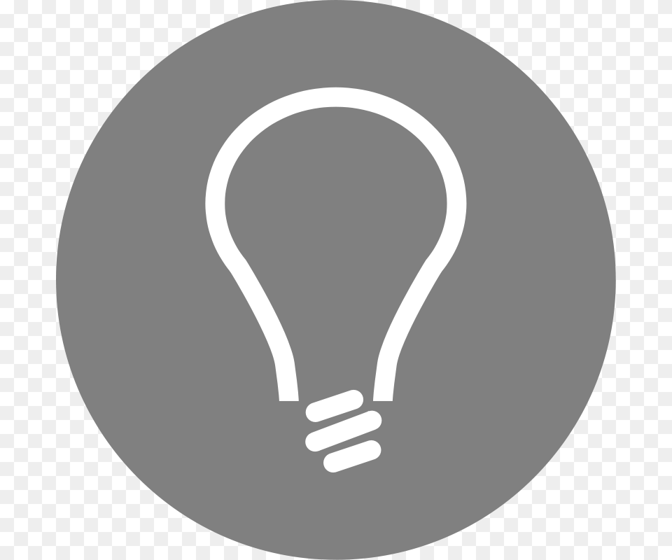 Grey Light Bulb Icon, Lightbulb Free Transparent Png