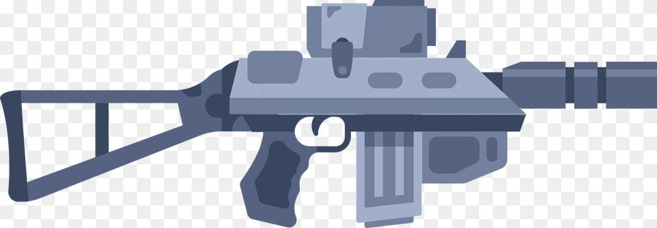 Grey Machine Gun Clipart, Firearm, Rifle, Weapon, Machine Gun Png Image
