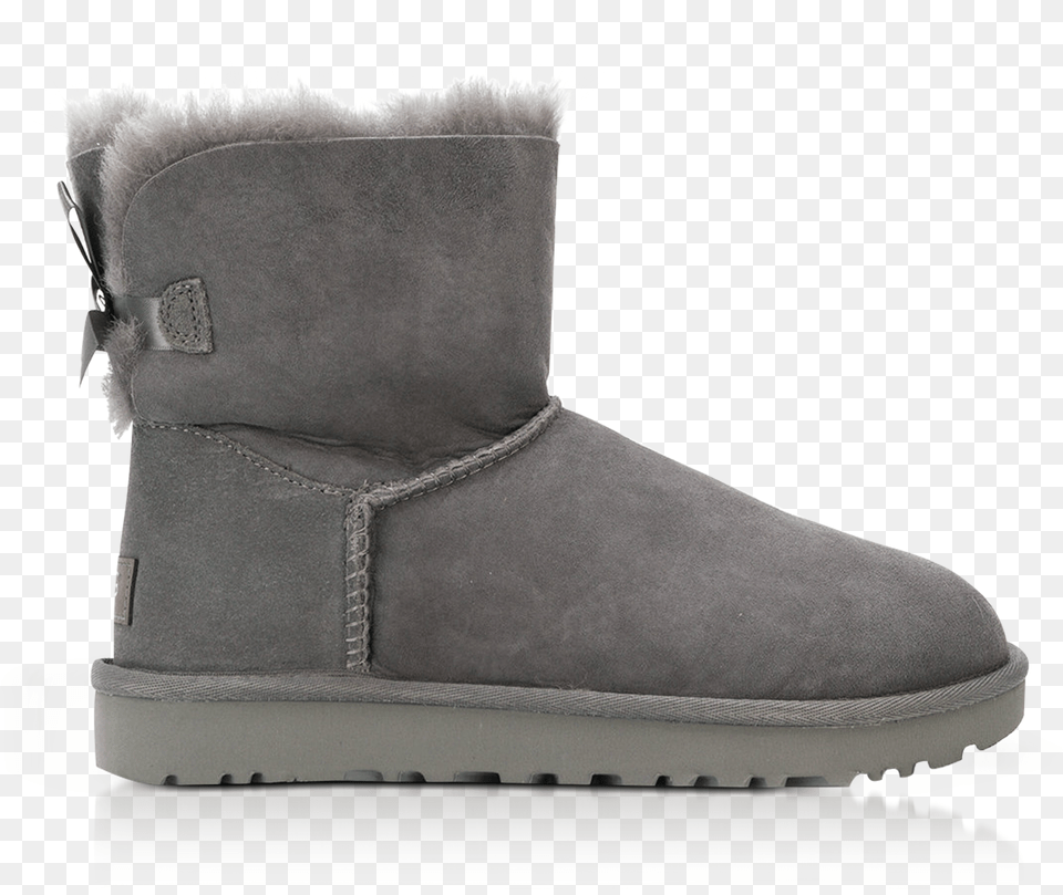 Grey Mini Bailey Bow Boots Ugg, Clothing, Footwear, Shoe, Boot Free Png