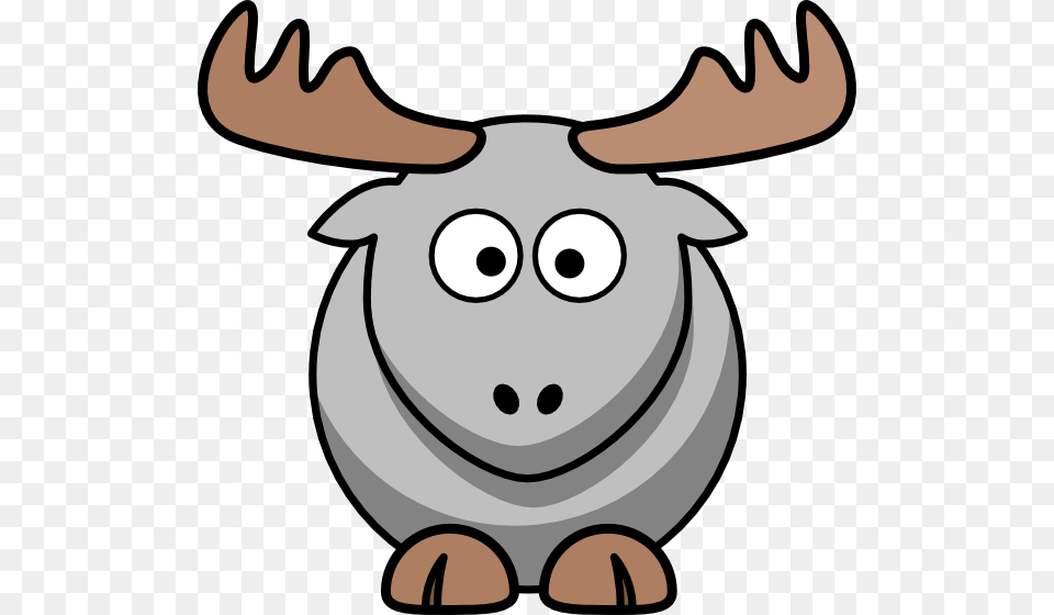 Grey Moose Cartoon Clip Art, Animal, Deer, Mammal, Wildlife Free Png