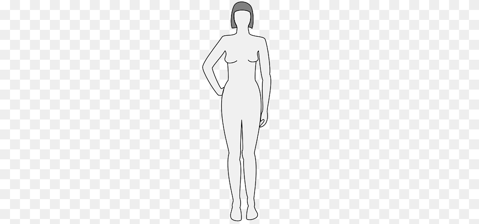 Grey Of A Woman Front View, Person, Chart, Plot, Clothing Free Png Download