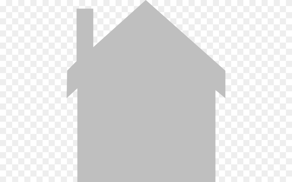 Grey Outline Of A House, Triangle Free Png Download