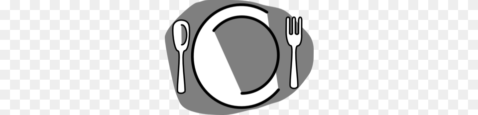 Grey Plate Setting Clip Art, Cutlery, Fork, Disk Free Png