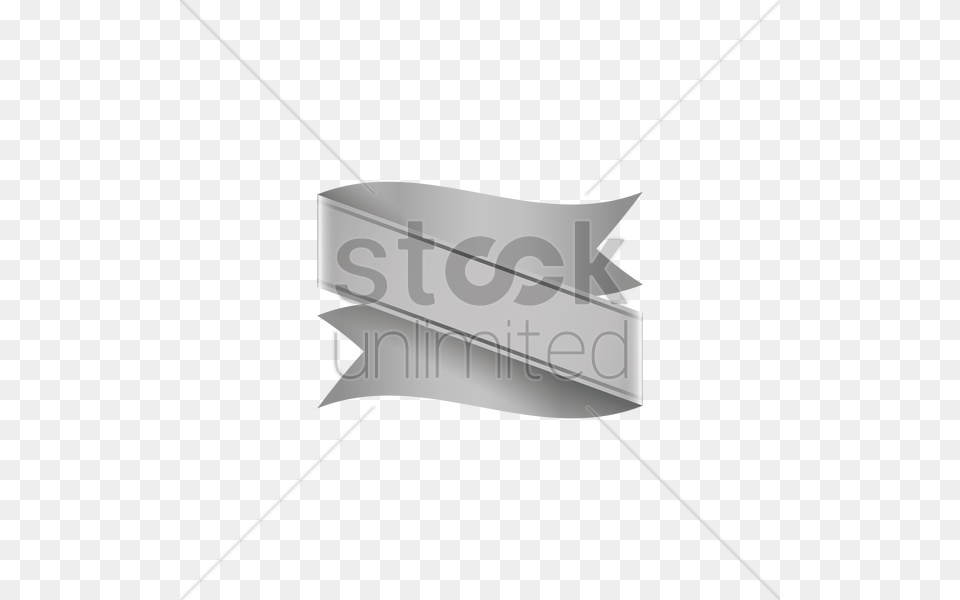 Grey Ribbon Banner Design Vector Text Png Image