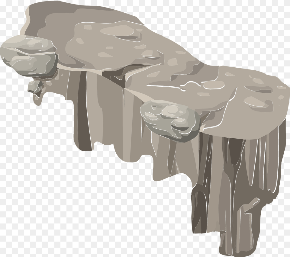 Grey Rocky Platform Clipart, Plant, Tree Png