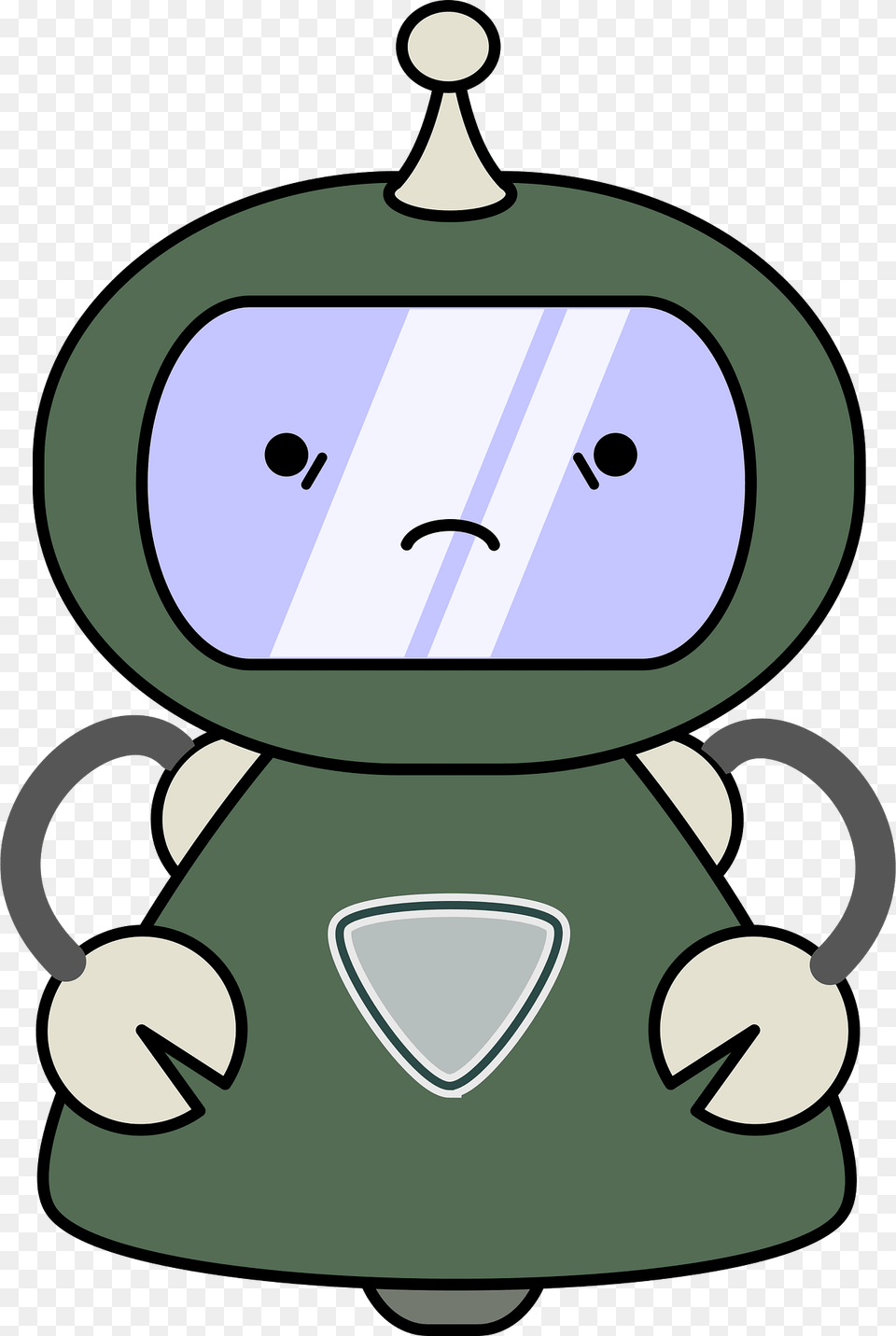 Grey Sad Robot Clipart Png
