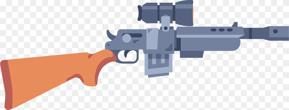 Grey Sniper Rifle Clipart, Firearm, Gun, Weapon, Machine Gun Free Transparent Png
