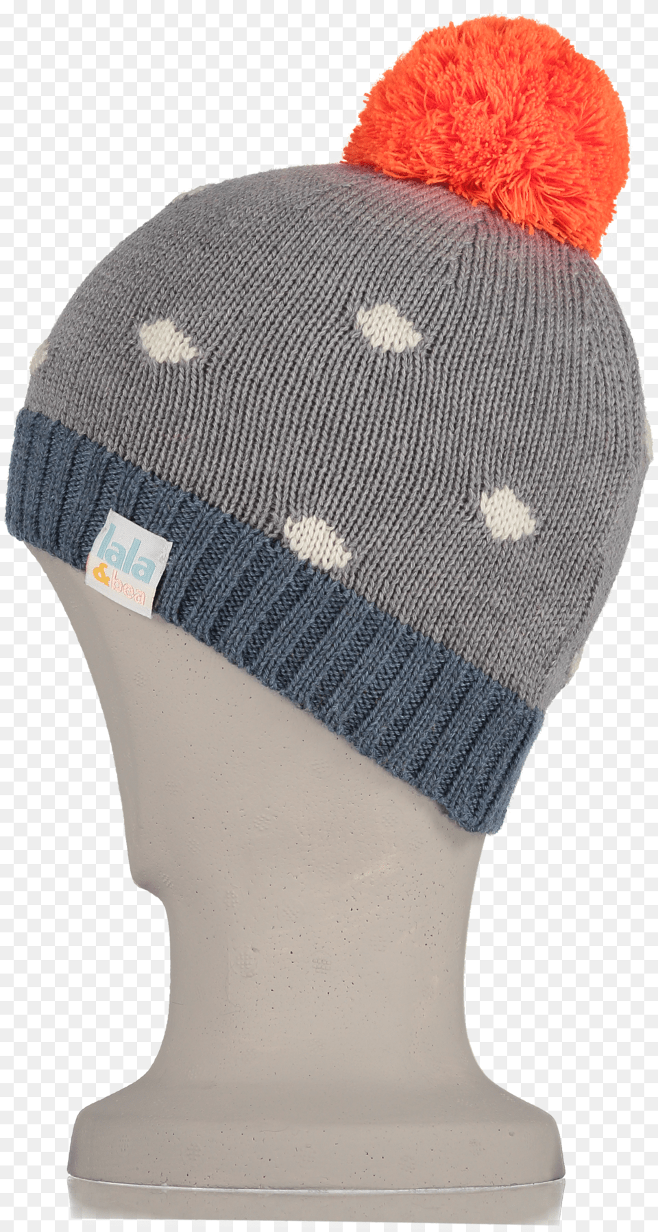 Grey Spotty Hat Knit Cap, Beanie, Clothing, Person Png