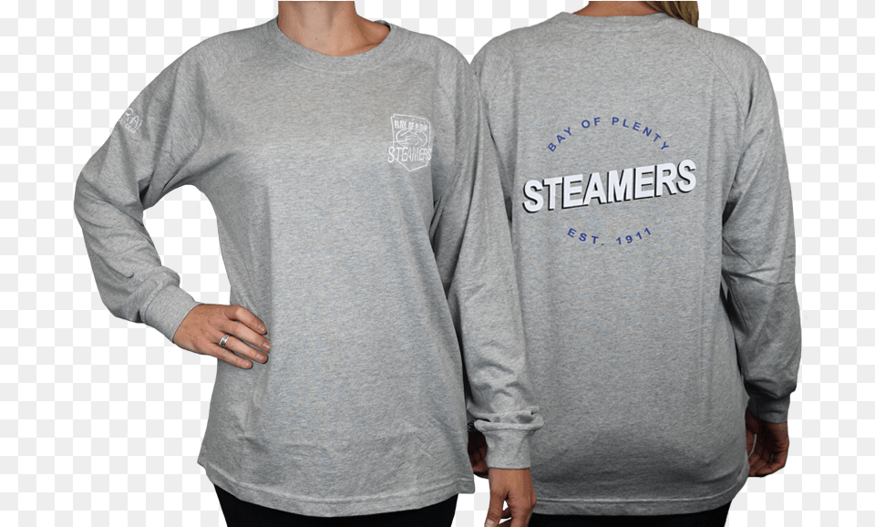 Grey Steamers Longsleeve Long Sleeved T Shirt, T-shirt, Clothing, Sleeve, Long Sleeve Free Png