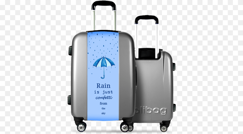Grey Suitcase Rain And Confetti Les Valises De Mariage 2018, Baggage Png