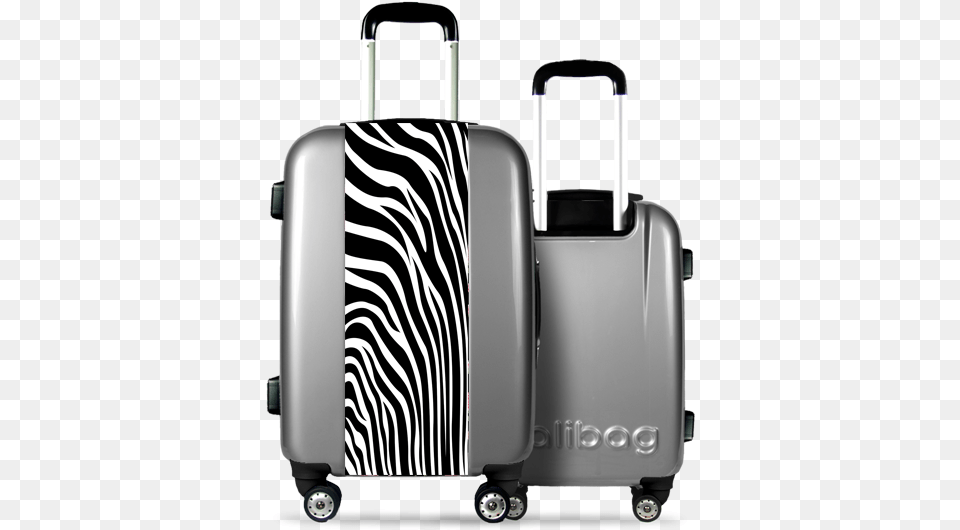 Grey Suitcase Zebra Stripes Valise Canada, Baggage, Car, Transportation, Vehicle Free Png Download