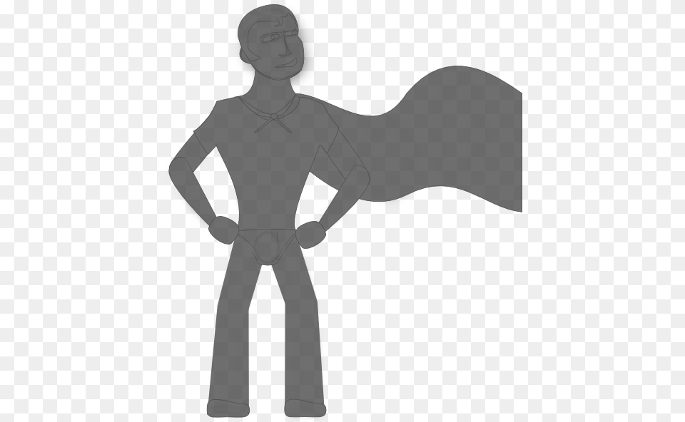 Grey Super Hero Clip Art, Silhouette, Adult, Male, Man Free Png Download