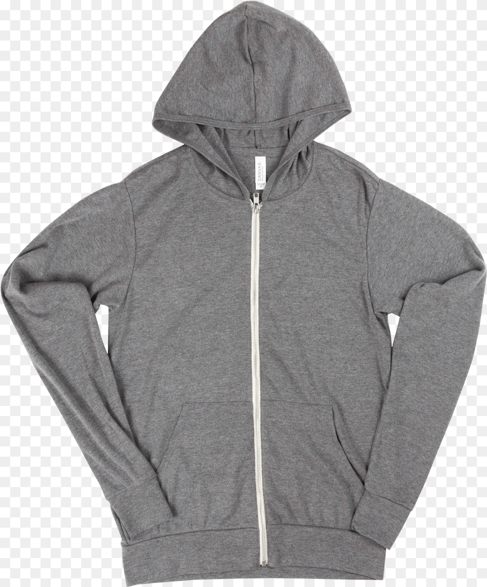 Grey Triblend Canvas Hoodie, Clothing, Hood, Knitwear, Sweater Free Transparent Png