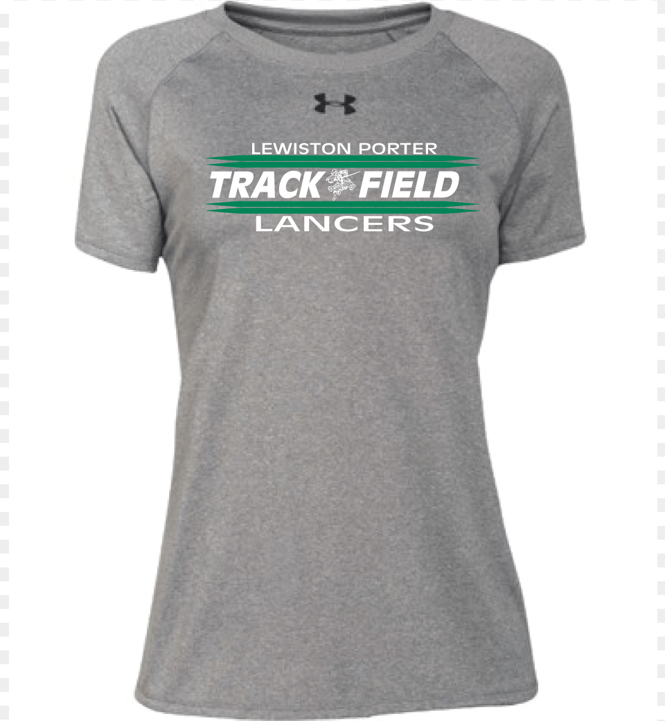 Grey Underarmour Track Amp Field Crew Active Shirt, Clothing, T-shirt, Sleeve Png