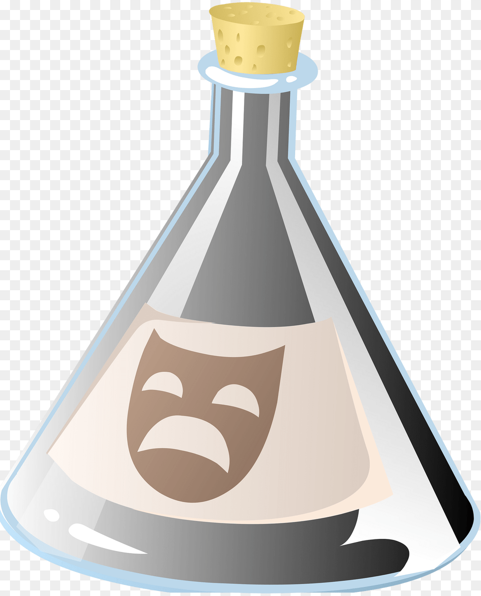 Grey Unhappy Corked Bulb Clipart, Cone Free Png Download