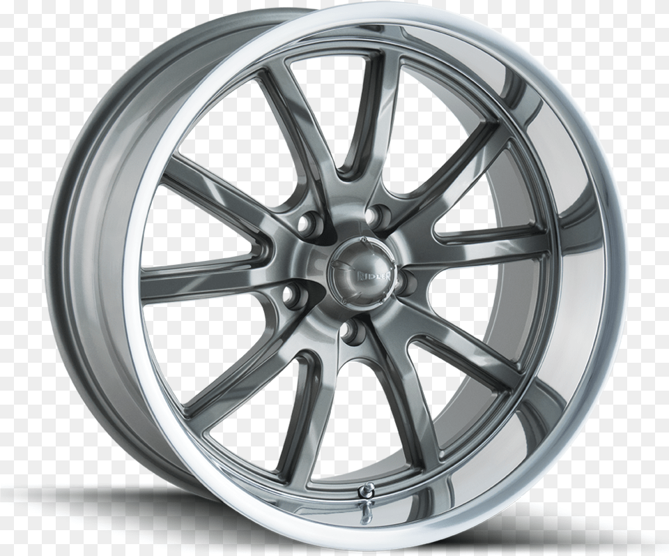 Grey W Polished Lip Ridler, Alloy Wheel, Car, Car Wheel, Machine Free Transparent Png