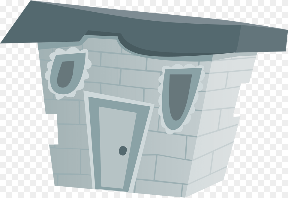 Grey Wacky Fantasy House Clipart, Mailbox, Outdoors, Architecture, Brick Free Png