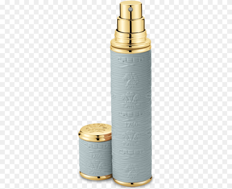 Grey With Gold Trim Pocket Atomizer Pocket Atomizer Creed Grey, Bottle, Shaker, Cylinder, Tin Free Png