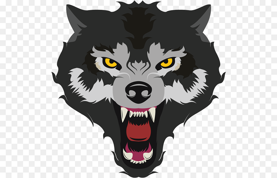 Grey Wolf Vector Logo Cartoon, Animal, Mammal, Snout, Baby Free Png