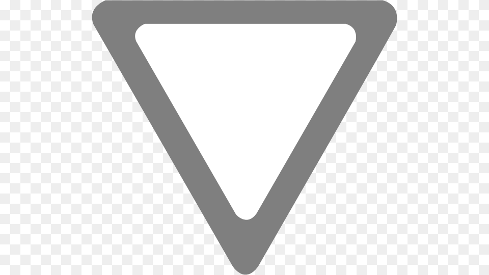 Grey Yield Sign Clipart For Web, Triangle, Blackboard Png Image