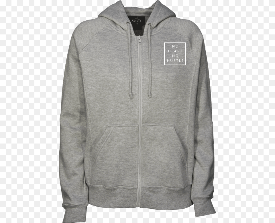 Grey Zip Hoodie White Logo, Clothing, Coat, Fleece, Jacket Png