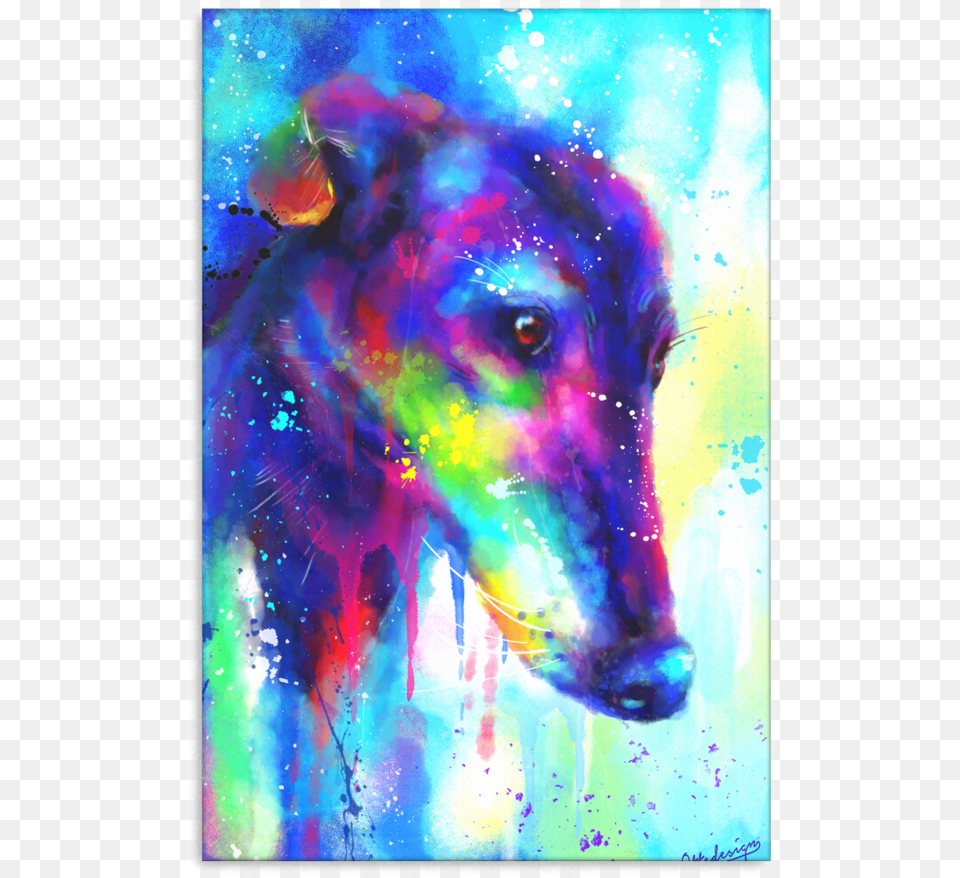 Greyhound Canvas Wrap 1503 1 Visual Arts, Art, Modern Art, Painting, Purple Free Transparent Png