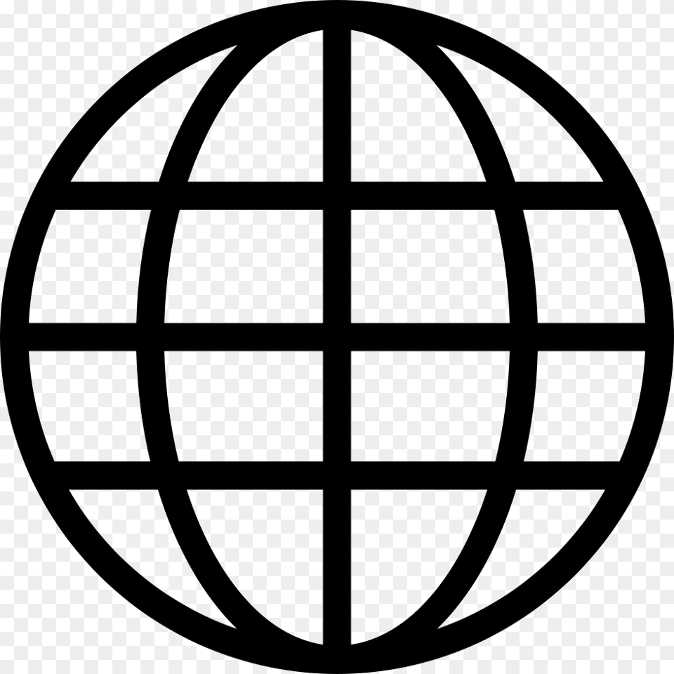 Grid Globe Latitude And Longitude Icon, Sphere, Ammunition, Grenade, Weapon Png Image