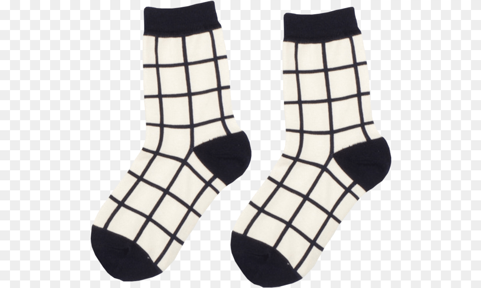 Grid Socks Cute Socks, Clothing, Hosiery, Sock Png