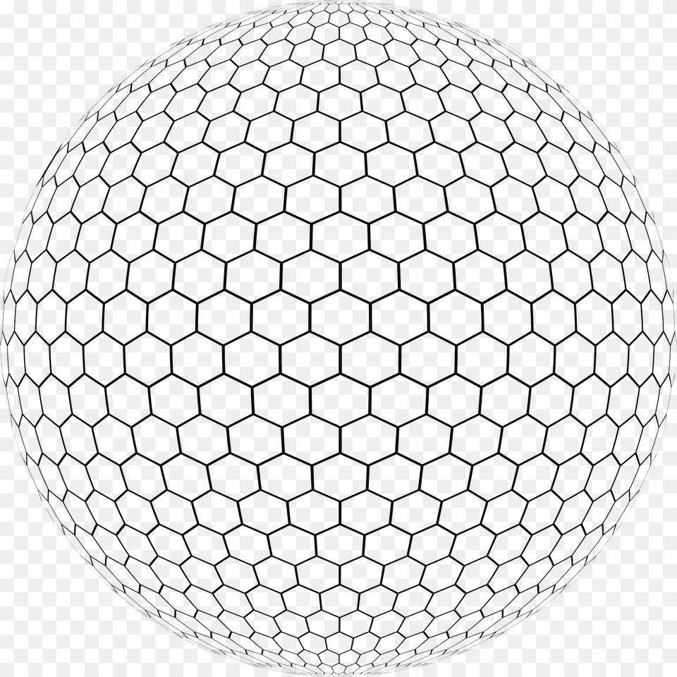 Grid Sphere Big Small Chicken Wire, Gray Png