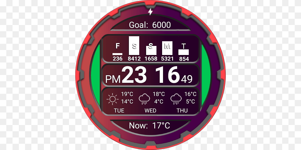 Grid Watch Face, Text Png Image