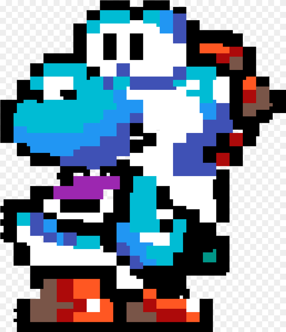 Grid Yoshi Pixel Art Free Png