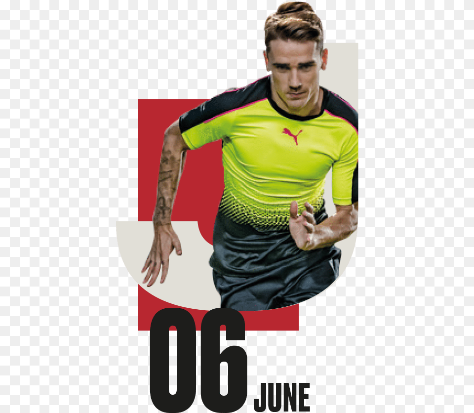 Griezmann Player Of The Euro Like Puma He Is Fast Puma Logo Griezmann, T-shirt, Body Part, Clothing, Person Png Image