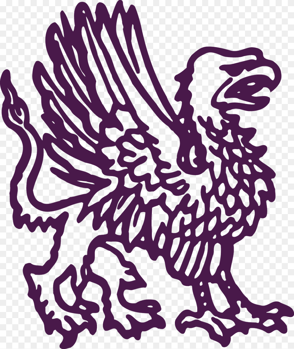 Griffin, Purple, Animal, Bird Png