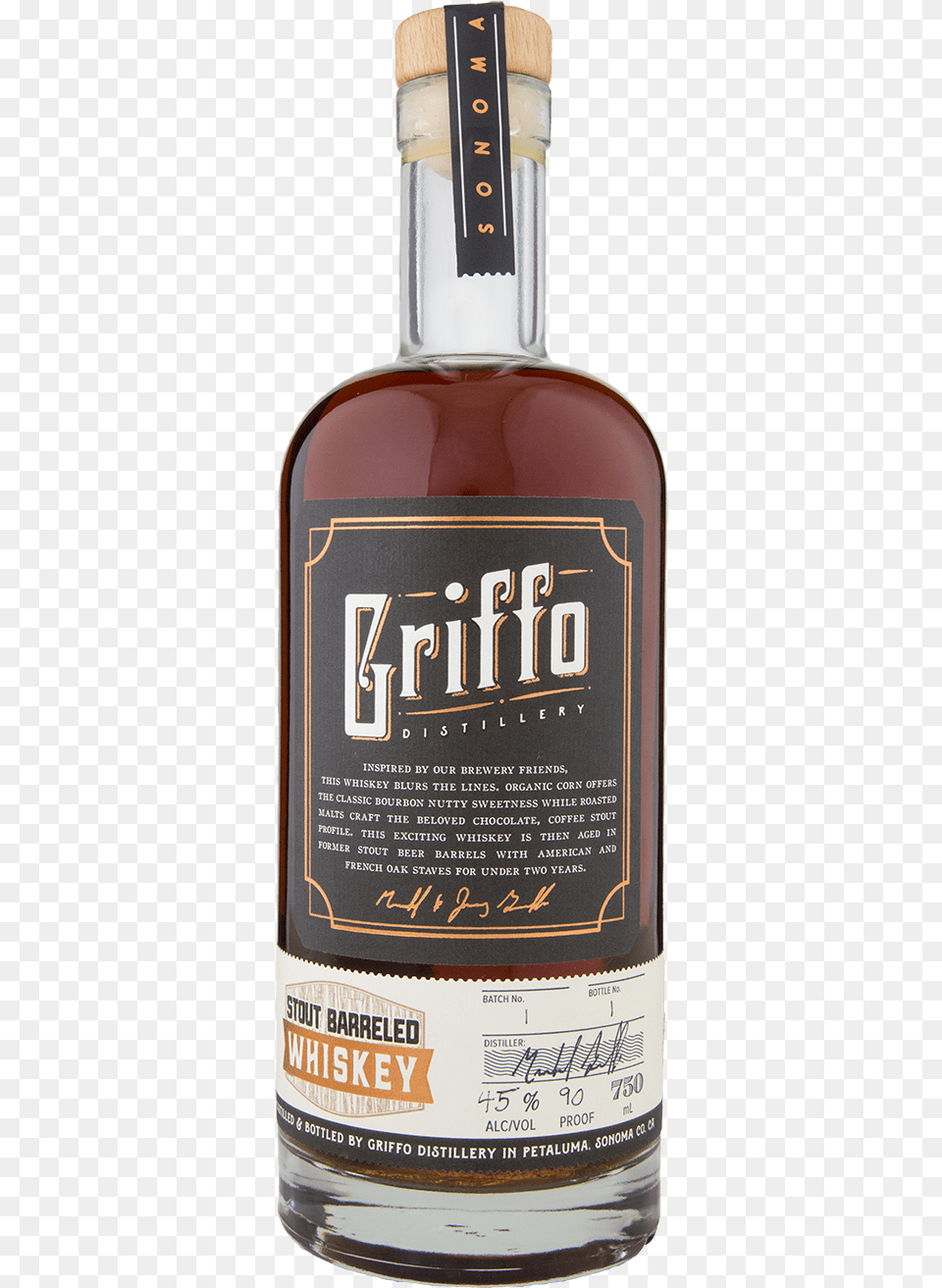 Griffo Stout Whiskey Transparency 100pxwide Whiskey, Alcohol, Beverage, Liquor, Bottle Free Png