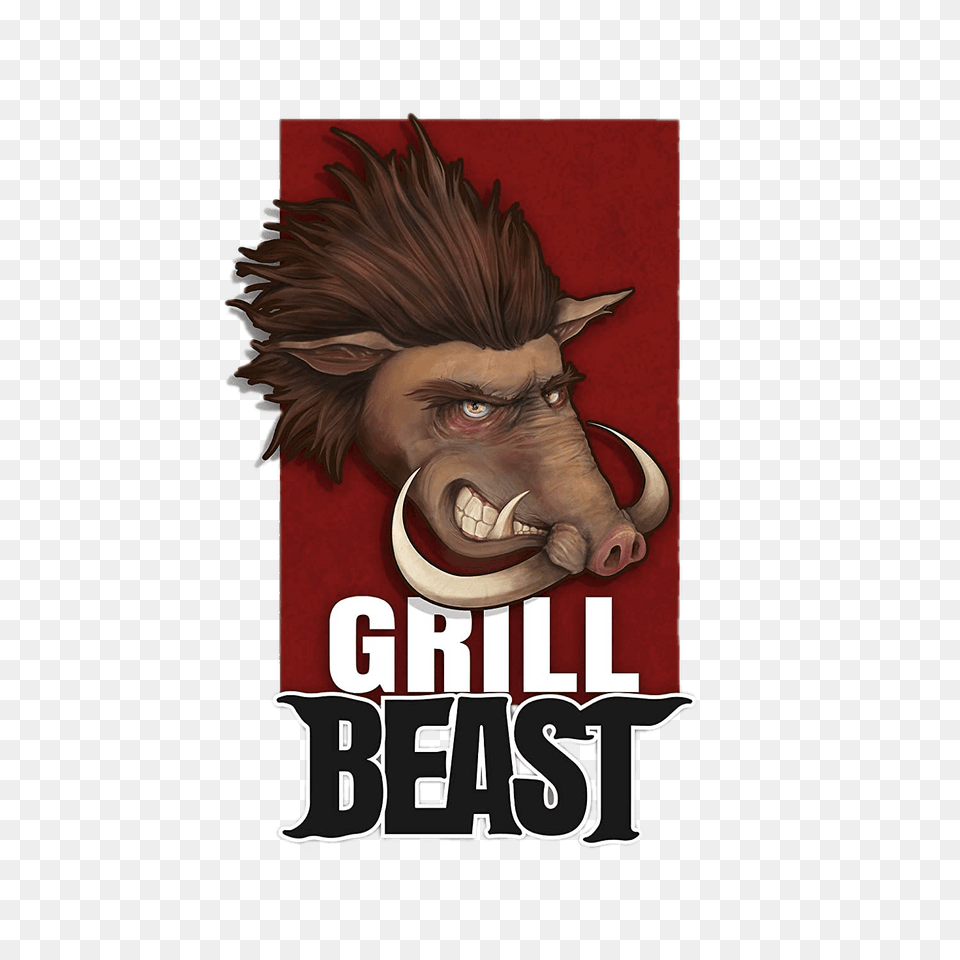 Grill Beast Logo, Person, Book, Publication, Head Free Transparent Png