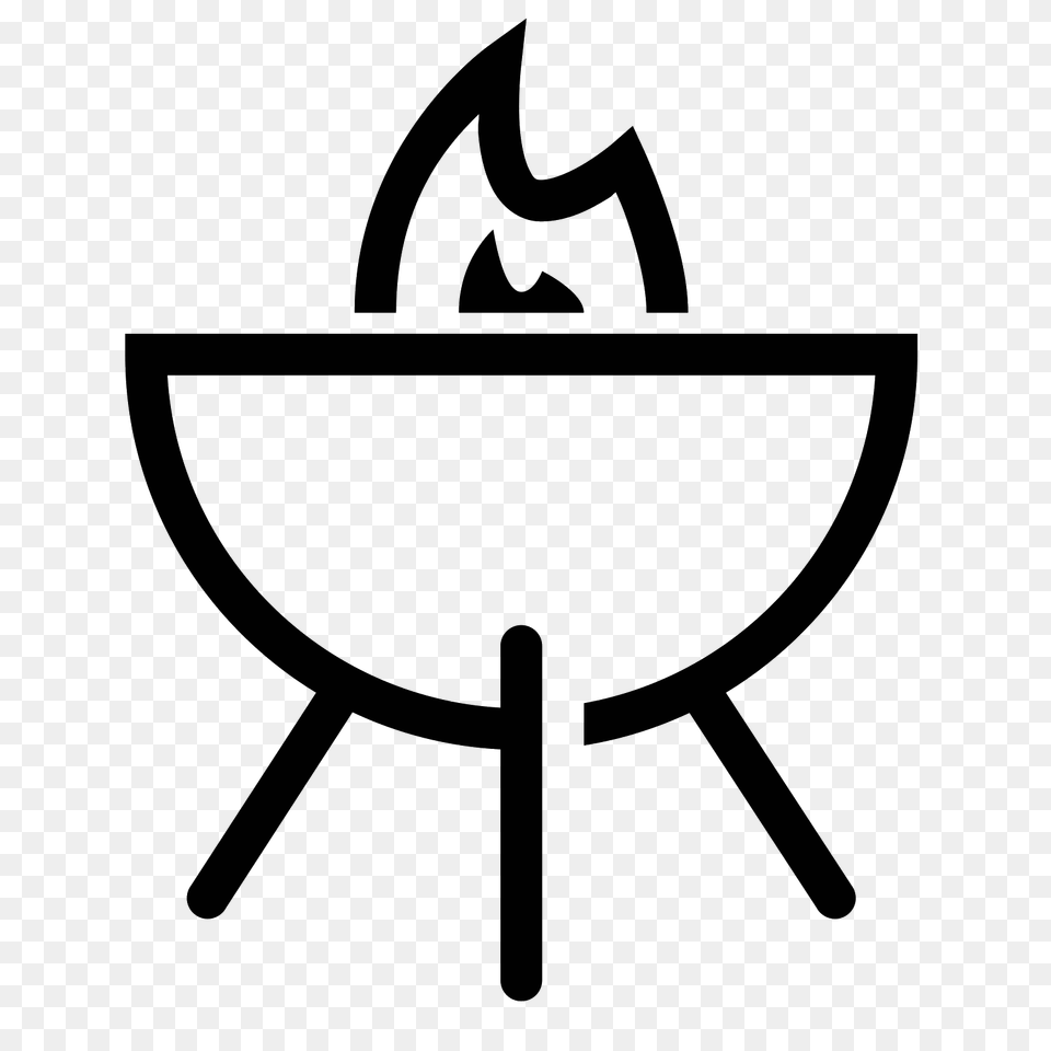 Grill Icon, Gray Png