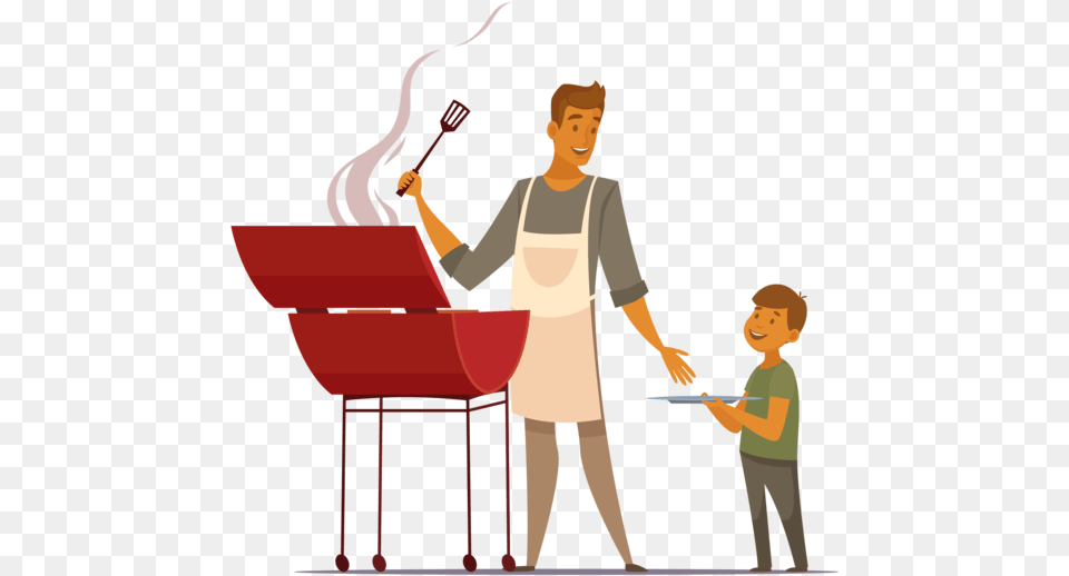 Grill Transparent Background Cartoon Transparent Background Bbq, Person, Boy, Child, Male Png Image
