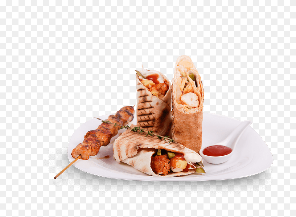 Grilled Chicken Brochette, Food, Food Presentation, Sandwich Wrap, Bread Png Image