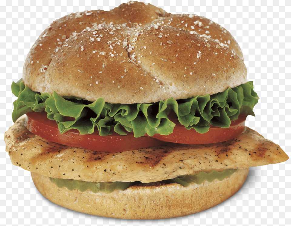 Grilled Chicken On Bun, Burger, Food, Sandwich Png