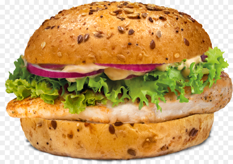 Grilled Chicken Patty Sandwich, Burger, Food, Bread Free Png