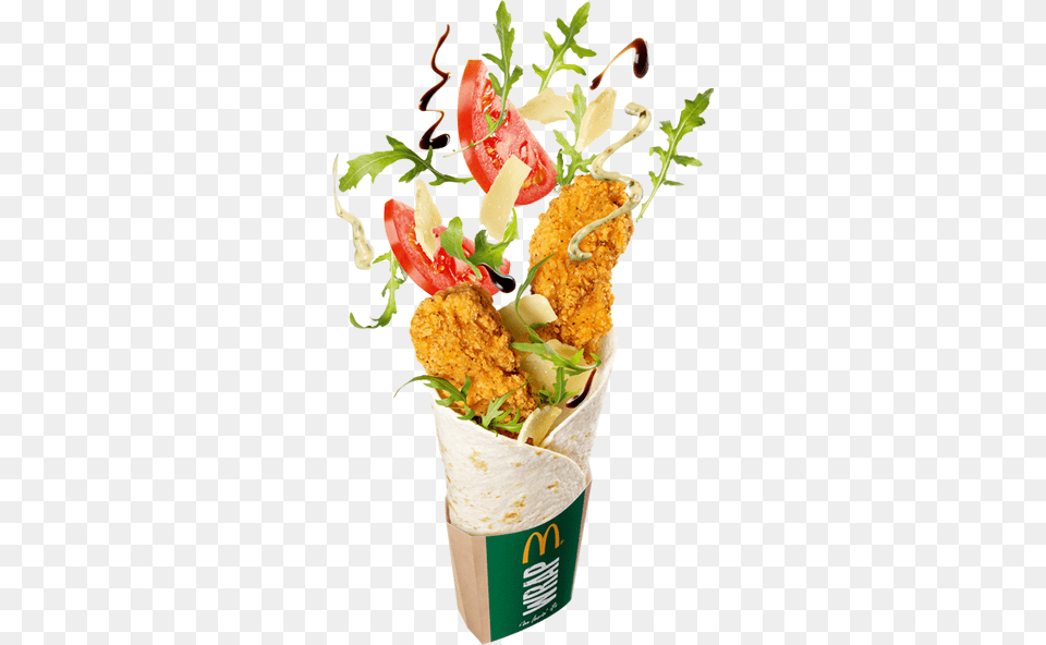 Grilled Chicken Salad Wrap Chicken Salad Wrap Mcdonalds, Food, Food Presentation, Lunch, Meal Free Png