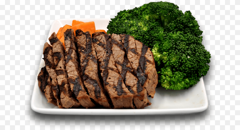 Grilled Piedmontese Steak Amp Broccoli Fit Plate Plate Of Steak And Broccoli, Food, Meat, Pork, Produce Png