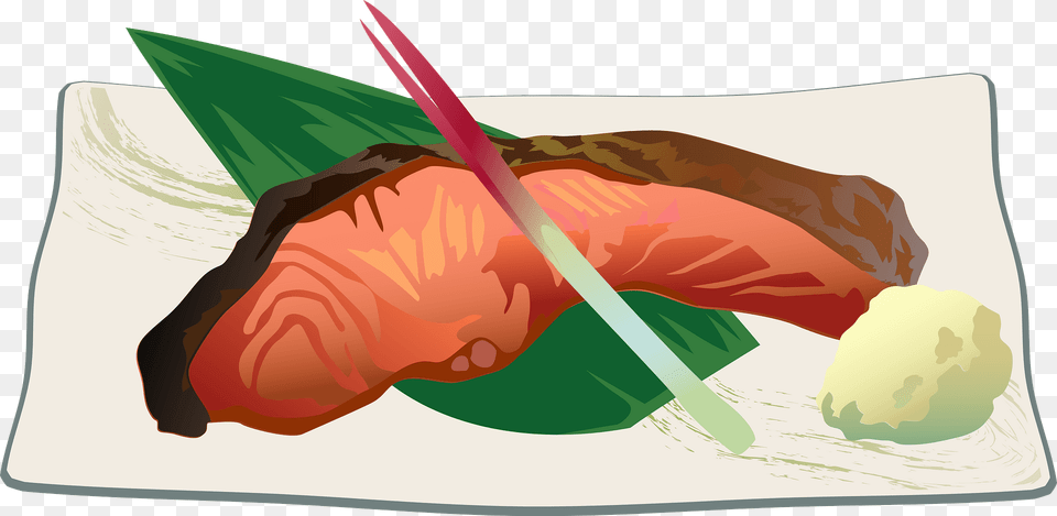 Grilled Salmon Clipart, Meal, Dish, Food, Rice Png Image