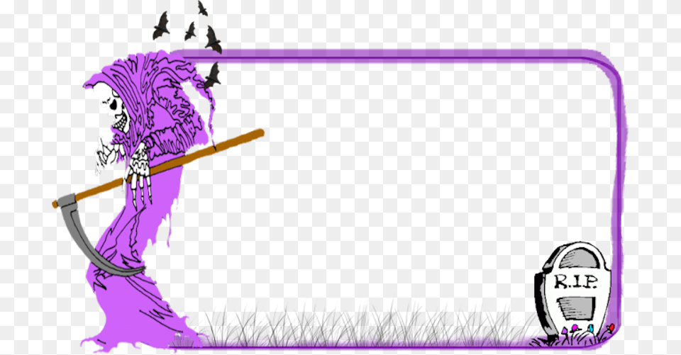 Grim Reaper Border, Purple, People, Person, Adult Free Transparent Png