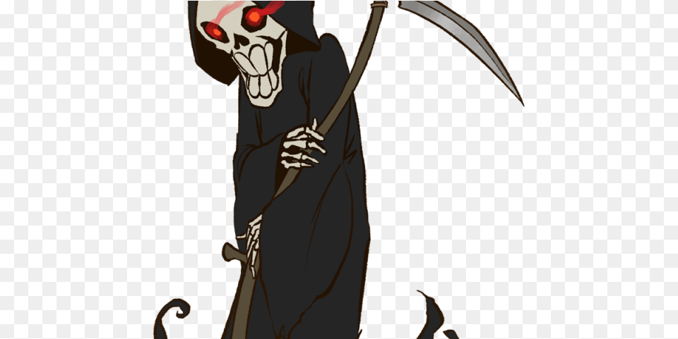 Grim Reaper Cartoon Transparent, Person, Weapon Png