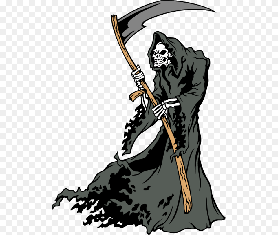 Grim Reaper Clipart, Person, Face, Head, Weapon Png Image
