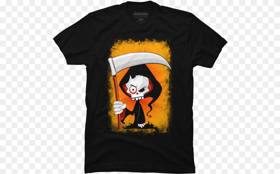 Grim Reaper Creepy Cartoon Character Extended Dream Team, Clothing, T-shirt Free Png Download